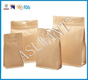 Square ncaj hauv qab ziplock hnab