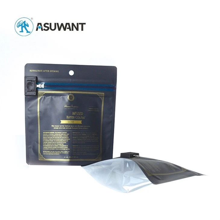 Child Proof Zipper Mylar Bags 3.5 28g 1 Pound Cali Bags White Black Custom Child Resistant Stand Up Pouch 7g 14g 3.5 Mylar Bags manufacturers