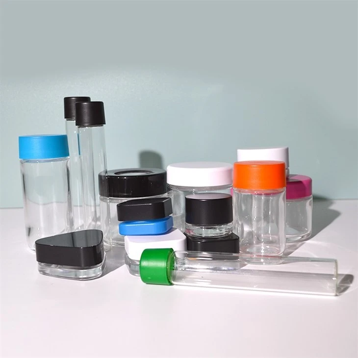 Glass Bottle Color Caps Childproof Container factory